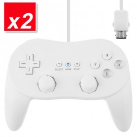 2x NEW White Classic Pro JoyPad GamePad Game Controller for Nintendo Wii Console