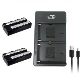 2 Rechargeable Battery and External USB Dual Battery Charger for CCD-RV100