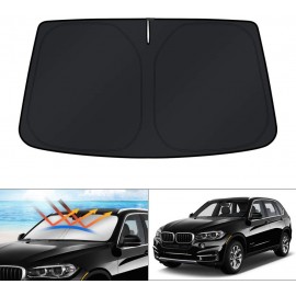 WindScreen Sun Shade for BMW X5 SUV 2014 2015 2016 2017 2018 Blocks UV Rays Sun Visor Protector Foldable Sunshade