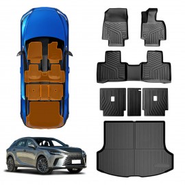 Floor Seat Back Kick Cargo Boot Liner for Lexus RX350 RX350h RX500h 2022-2025 Luggage Tray Cargo Mat Trunk Cover Heavy Duty 