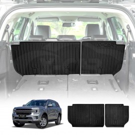 Back Seat Protector for Ford Everest 2022-2025 All Weather Heavy Duty Car Seat Kick Mats Cover