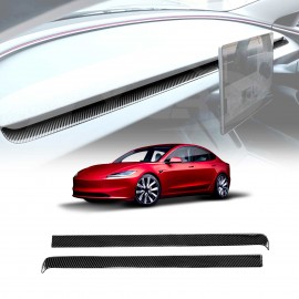 Dashboard Cover Trim for NEW Tesla Model 3 Highland 2023-2025 Carbon Fiber Style Dash Wrap Cap Panel Interior Accessories