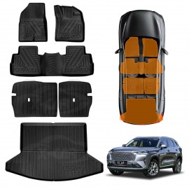 Floor Mat Boot Liner Back Seat Protector for Haval H6/H6 GT 2021-2025 Heavy Duty Cargo Car Trunk Kick Mats Cover