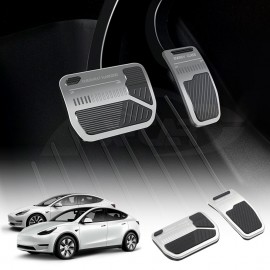  Tesla Model 3 2017-2023 and Model Y 2021-2024 Performance Foot Pedals Pads Cover Aluminum Non-Slip Anti-Slip Accelerator Brake Accessories
