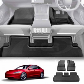NEW Tesla Model 3 2024 All Weather 3D Car Mats Floor Liners Crosslinked Polyethylene Foam Complete Set