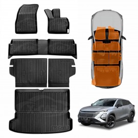 3D Floor Mats Boot Liner Set for Chery C5 2025-Onwards Hybrid All Weather Heavy Duty Cargo Kick Mats Back Seat Protector Cover