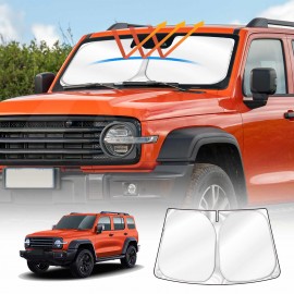 WindScreen Sun Shade for GWM Tank 300 2023-2025 Blocks UV Rays Foldable Custom Wind Screen Sun Visor Protector