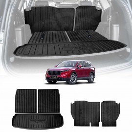 Boot Liner Back Seat Protector for Honda CRV CR-V 7 Seats 2023-2025 Heavy Duty Cargo Trunk Mat Luggage Tray 5 Pcs Set