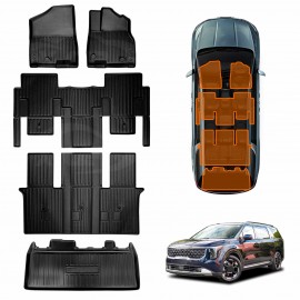 3D Floor Mats Boot Liner for Kia Carnival KA4 Hybrid 2020-Onwards All Weather Heavy Duty Cargo Car Trunk Luggage Tray