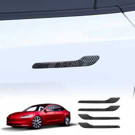 Tesla Model 3 Highland 2023-2025 Modified Trims Decoration Door Handle Protection Kit Carbon Fibre Style Cover Wrap
