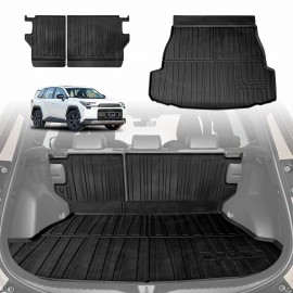 Boot Liner Kick Mats Set for Toyota Rav4 Rav 4 6th Gen 2026-Onwards All Weather Heavy Duty Cargo Car Trunk Back Seat Protector