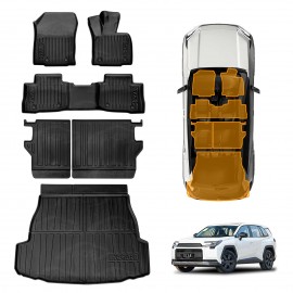 Floor Mats Boot Liner Set for Toyota Rav4 Rav 4 6th Gen 2026-Onwards All Weather Heavy Duty Cargo Kick Back Seat Cover Car Trunk Accessories