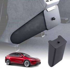 Rear Bin with Magnetic Lid for Tesla Model Y L 6-Seat 2026-Onwards Premium ABS Trash Can Interior Car Organizer Accessories