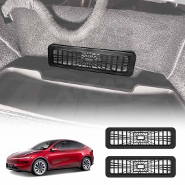 Rear Under Seat Air Conditioning Vent Covers for Tesla Model Y L 6-Seat 2026-Onwards Flow Grille Protectors Set of 2