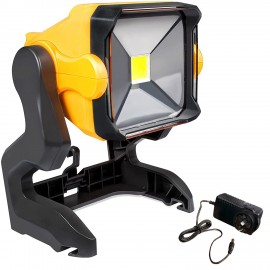 2800LM LED Super Bright Work Light Cordless Corded Flood Light with Power Supply Compatible with Dewalt Makita Ryobi Black Decker Battery