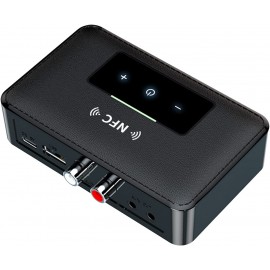 Bluetooth 5.0 Transmitter Receiver HiFi Wireless 3.5mm AUX NFC to 2 RCA Audio Adapter