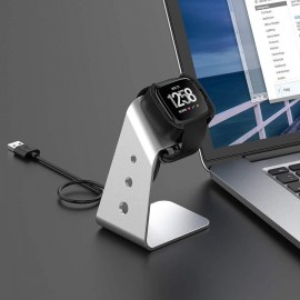 Aluminium USB Charger Charging Stand Dock Cradle Holder for Fitbit Versa 2 Smart Watch