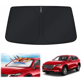 Windshield Sun Shade for Mazda CX-9 2016-2024 Blocks UV Rays Foldable Custom Wind Screen Sun Visor Protector CX9 Accessories