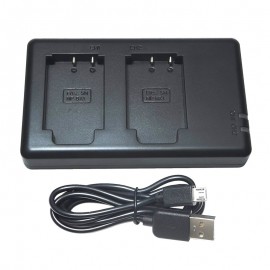USB Dual Battery Charger for Sony Action Cam HDR-AS30 Camera
