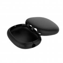 Black Silicone Case Compatible with Apple AirPods Max Headphone Shockproof Protector Anti-slip Shatter-Resistant Protective Frame Full Cover