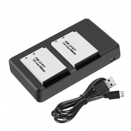 2 Rechargeable Battery and External USB Dual Battery Charger for Canon EOS 200D Camera