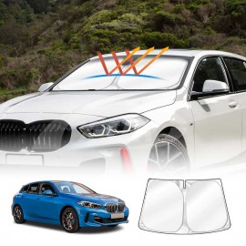 WindScreen Sun Shade for BMW 1 Series 2019-2025 Blocks UV Rays Foldable Custom Wind Screen Sun Visor Protector