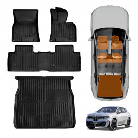 Floor Mats Boot Liner Set for BMW iX3 NA5 Series 2026-Onwards All Weather Heavy Duty Cargo Car Trunk Luggage Tray