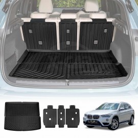 3D All Weather Boot Liner Back Seat Protector Combo for BMW X1 F48 Series 2015-2022 Heavy Duty Car Kick Mats Cover Cargo