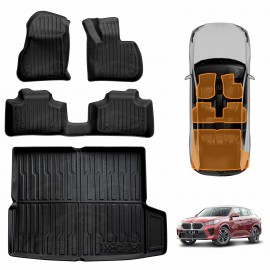 3D Floor Mats Boot Liner Set for BMW X2 U10 Series 2023-Onwards All Weather Heavy Duty Cargo Car Trunk Luggage Tray
