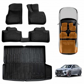 3D Floor Mats Boot Liner Set for BMW X2 U10 Series 2023-Onwards All Weather Heavy Duty Cargo Car Trunk Luggage Tray