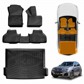 3D Floor Mats Boot Liner for BMW X3 2011-2017 F25 Series All Weather Heavy Duty Cargo Car Trunk Luggage Tray