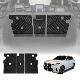 Back Seat Protector for BMW X3 G45 30e xDrive PHEV 2024-Onwards All Weather Heavy Duty Car Seat Kick Mats Cover