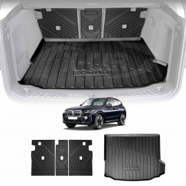 Boot Liner Back Seat Protector Combo for BMW iX3 2023-2025 Heavy Duty Car Seats Kick Mats Cover
