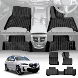 3D Floor Mats for BMW iX3 2023-2025 Heavy Duty All Weather Car Waterproof Interior Protection Liner Set