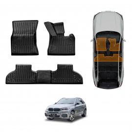 Front Rear Floor Mats for BMW X5 F15 X5M F85 2013-2018 Heavy Duty All Weather Car Waterproof Interior Protection Liner Set
