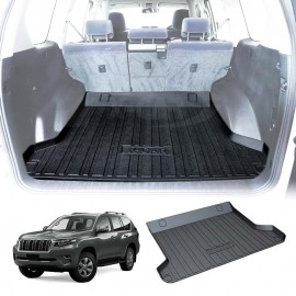 Cargo Rubber Waterproof Mat Boot Liner Cover Luggage Tray for TOYOTA PRADO 150 Series 5 Seater 2009-2023