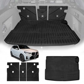 Boot Liner Back Seat Protector for BMW X3 G45 30e xDrive PHEV 2024-Onwards All Weather Heavy Duty Cargo Car Trunk Kick Mats