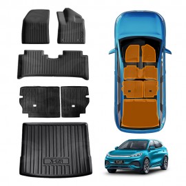 3D Floor Mats Boot Liner Set for BYD Atto 3 Atto3 2022-Onwards All Weather Heavy Duty Cargo Kick Back Seat Protector Cover