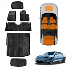 3D Floor Mats Boot Liner Set for BYD Seal 2023-Onwards All Weather Heavy Duty Front Trunk Toolbox Cargo Cover Accessories