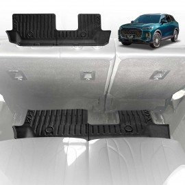 3D Third Row Seat Floor Mat for Chery Tiggo 9 Super Hybrid 2025-Onwards Heavy Duty All Weather Car Waterproof Interior Protection Liner