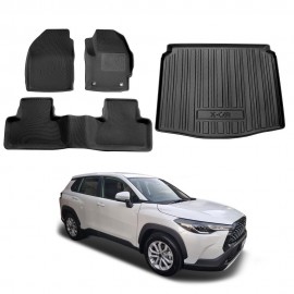 3D Floor Mats Boot Liner for Toyota Corolla Cross 2022-Onwards All Weather Heavy Duty Cargo Car Trunk Luggage Tray