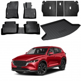 Floor Mat Boot Liner Back Seat Protector for Mazda CX5 CX-5 2017-2024 Heavy Duty Cargo Car Trunk Kick Mats Cover