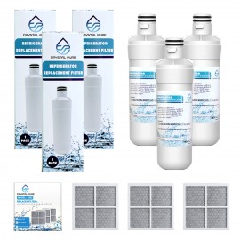 3x Replacement Refrigerator Water Filter LT1000P and Air Filter LT120F for LG LT1000PC, ADQ74793501, MDJ64844601,LFX Series