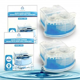 Crystal Pure Cartridge Refills for Braun Clean & Renew Compatible with All SmartCare Cleaning Centers Shavers 2-Pack