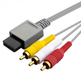 Audio Video RCA AV Cable Cord for Nintendo Wii/Wii U/Wii mini Console