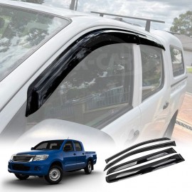 Weathershields for Toyota Hilux Double Cab 2005-2015 Car Weather Shields Wind Deflectors Window Sun Visor 4-Piece Set