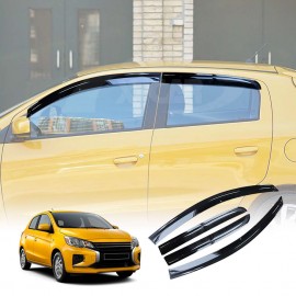Weathershields for Mitsubishi Mirage 2012-2022 Car Weather Shields Wind Deflectors Window Sun Visor 4-Piece Set