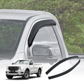 Weathershields for Ford Ranger Single Cab 2022-2025 Extended Coverage Window Visors Wind Deflectors 2-Piece Set