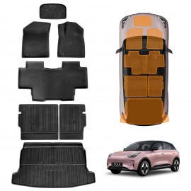 Floor Mats Boot Liner Set for Geely EX2 EX 2 Hatch 2026-Onwards All Weather Heavy Duty Car Toolbox Cargo Kick Back Seat Protector Cover