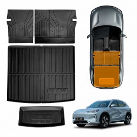 Interior Boot Liners Set for Geely EX5 2025-Onwards No Subwoofer All Weather Toolbox Cargo Car Trunk Kick Mats Cover Luggage Tray